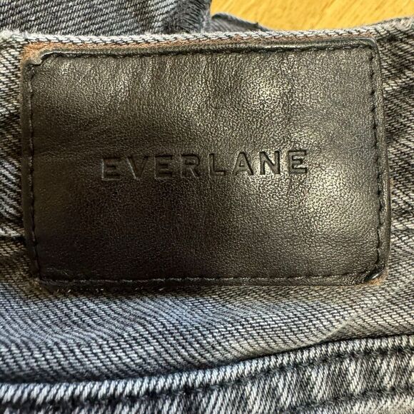 Everlane The 90s Cheeky Jeans Womens 31 Crop Gray Wash 100% Cotton Button Fly - Picture 8 of 12